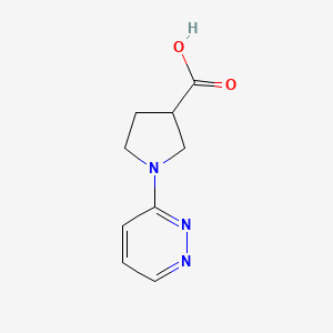 molecular formula C9H11N3O2 B1399240 1-(哒嗪-3-基)吡咯烷-3-羧酸 CAS No. 1316219-66-5