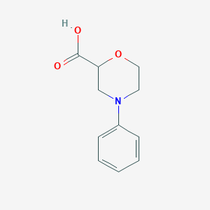 molecular formula C11H13NO3 B1399244 4-苯基吗啉-2-羧酸 CAS No. 1316227-03-8