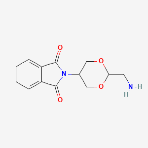 molecular formula C13H14N2O4 B13992476 Rel-(2r,5r)-2-(2-(aminomethyl)-1,3-dioxan-5-yl)isoindoline-1,3-dione 