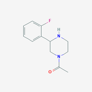 molecular formula C12H15FN2O B1399248 1-(3-(2-氟苯基)哌嗪-1-基)乙酮 CAS No. 1316217-70-5
