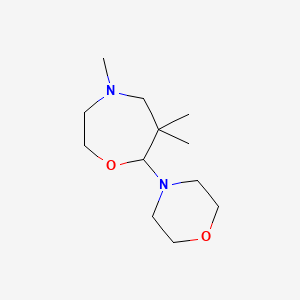 molecular formula C12H24N2O2 B13992539 4,6,6-Trimethyl-7-morpholin-4-yl-1,4-oxazepane CAS No. 76503-76-9