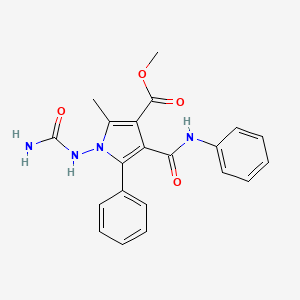 Methyl 1-(carbamoylamino)-2-methyl-5-phenyl-4-(phenylcarbamoyl)pyrrole-3-carboxylate