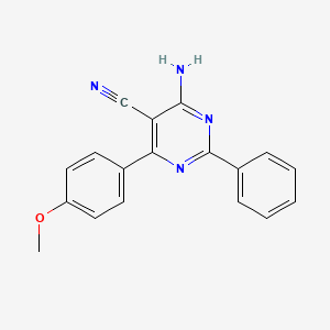 4-Amino-6-(4-methoxyphenyl)-2-phenylpyrimidine-5-carbonitrile