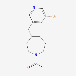 B1399257 1-(4-((5-Bromopyridin-3-yl)methyl)azepan-1-yl)ethanone CAS No. 1316227-45-8
