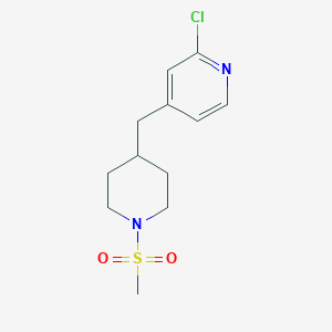 molecular formula C12H17ClN2O2S B1399260 2-氯-4-((1-(甲磺酰基)哌啶-4-基)甲基)吡啶 CAS No. 1316225-95-2