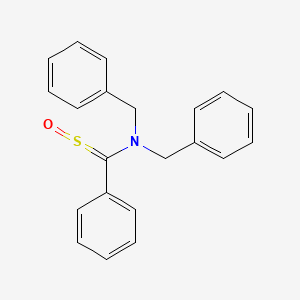 N,N-Dibenzyl-1-(oxo-lambda~4~-sulfanylidene)-1-phenylmethanamine