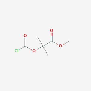 molecular formula C6H9ClO4 B13992613 Methyl 2-((chlorocarbonyl)oxy)-2-methylpropanoate 