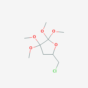 molecular formula C9H17ClO5 B13992626 5-(Chloromethyl)-2,2,3,3-tetramethoxyoxolane CAS No. 73372-08-4