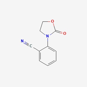 molecular formula C10H8N2O2 B13992628 2-(2-Oxo-1,3-oxazolidin-3-yl)benzonitrile CAS No. 353265-76-6