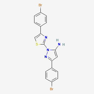 3-(4-bromophenyl)-1-[4-(4-bromophenyl)-1,3-thiazol-2-yl]-1H-pyrazol-5-amine