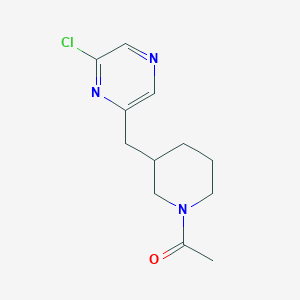 molecular formula C12H16ClN3O B1399265 1-(3-((6-氯吡嗪-2-基)甲基)哌啶-1-基)乙酮 CAS No. 1316223-64-9