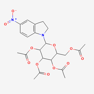 5-Nitro-1-(2,3,4,6-tetra-o-acetylhexopyranosyl)-2,3-dihydro-1h-indole