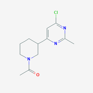 molecular formula C12H16ClN3O B1399267 1-(3-(6-氯-2-甲基嘧啶-4-基)哌啶-1-基)乙酮 CAS No. 1316223-81-0