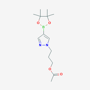 3-[4-(4,4,5,5-Tetramethyl-1,3,2-dioxaborolan-2-yl)pyrazol-1-yl]propyl acetate