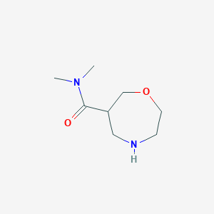 molecular formula C8H16N2O2 B1399272 N,N-二甲基-1,4-氧杂环己烷-6-甲酰胺 CAS No. 1316223-40-1