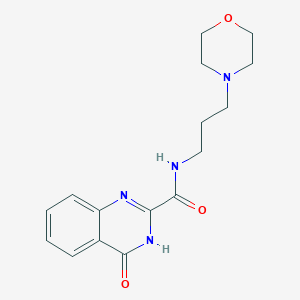 molecular formula C16H20N4O3 B13992730 4-hydroxy-N-[3-(morpholin-4-yl)propyl]quinazoline-2-carboxamide 