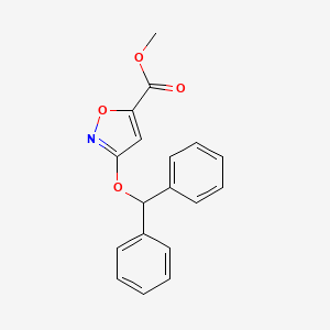 molecular formula C18H15NO4 B13992738 Methyl 3-(diphenylmethoxy)-5-isoxazolecarboxylate CAS No. 205115-25-9