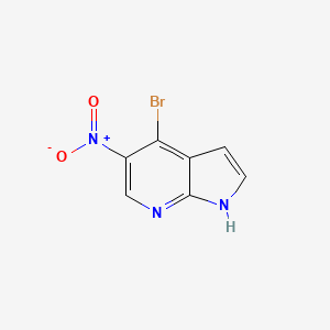 molecular formula C7H4BrN3O2 B13992740 4-Bromo-5-nitro-1H-pyrrolo[2,3-b]pyridine CAS No. 1245647-93-1