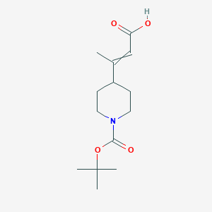 3-[1-[(2-Methylpropan-2-yl)oxycarbonyl]piperidin-4-yl]but-2-enoic acid