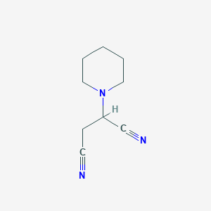 molecular formula C9H13N3 B13992783 1-Piperidinesuccinonitrile CAS No. 6652-02-4