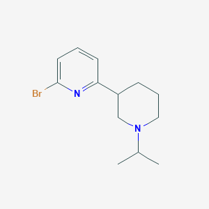 molecular formula C13H19BrN2 B1399279 2-溴-6-(1-异丙基哌啶-3-基)吡啶 CAS No. 1316221-10-9