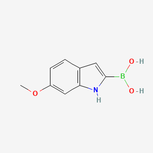 molecular formula C9H10BNO3 B13992824 (6-methoxy-1H-indol-2-yl)boronic acid 