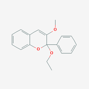 molecular formula C18H18O3 B13992842 2-Ethoxy-3-methoxy-2-phenyl-2h-chromene CAS No. 6631-19-2