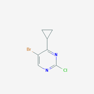 molecular formula C7H6BrClN2 B13992855 5-Bromo-2-chloro-4-cyclopropylpyrimidine 