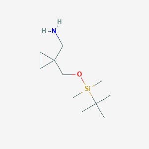 molecular formula C11H25NOSi B13992863 [1-[[Tert-butyl(dimethyl)silyl]oxymethyl]cyclopropyl]methanamine 