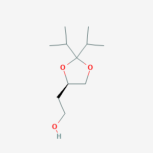 molecular formula C11H22O3 B1399290 (R)-4-(2-Hydroxyethyl)-2,2-diisopropyl-1,3-dioxolane CAS No. 1820574-15-9