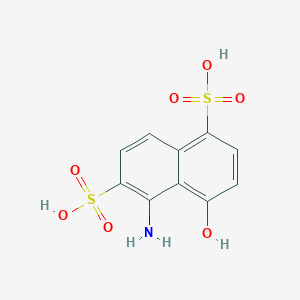 molecular formula C10H9NO7S2 B13992930 5-Amino-4-hydroxynaphthalene-1,6-disulfonic acid CAS No. 6271-89-2