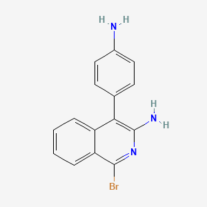 molecular formula C15H12BrN3 B13992945 4-(4-Aminophenyl)-1-bromoisoquinolin-3-amine CAS No. 31309-66-7