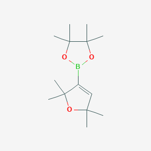 molecular formula C14H25BO3 B13992951 4,4,5,5-Tetramethyl-2-(2,2,5,5-tetramethylfuran-3-yl)-1,3,2-dioxaborolane 