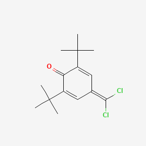 molecular formula C15H20Cl2O B13992958 2,6-Ditert-butyl-4-(dichloromethylidene)cyclohexa-2,5-dien-1-one CAS No. 34959-61-0