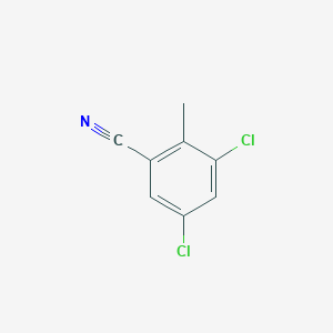 molecular formula C8H5Cl2N B1399296 3,5-Dichloro-2-methylbenzonitrile CAS No. 1803805-42-6