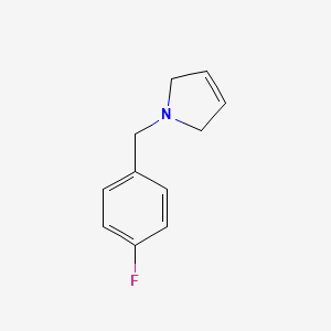 molecular formula C11H12FN B1399299 1-(4-Fluorobenzyl)-2,5-dihydro-1H-pyrrole CAS No. 954416-86-5