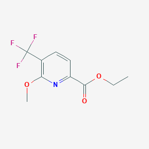 molecular formula C10H10F3NO3 B13992993 Ethyl 6-methoxy-5-(trifluoromethyl)pyridine-2-carboxylate 