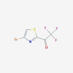 molecular formula C5HBrF3NOS B1399303 1-(4-Bromothiazol-2-yl)-2,2,2-trifluoroethanone CAS No. 1375302-33-2
