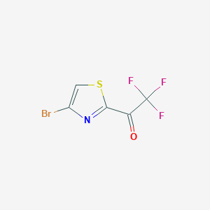 molecular formula C5HBrF3NOS B1399303 1-(4-溴噻唑-2-基)-2,2,2-三氟乙酮 CAS No. 1375302-33-2