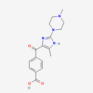 4-(4-methyl-2-(4-methylpiperazin-1-yl)-1H-imidazole-5-carbonyl)benzoic acid