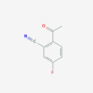 molecular formula C9H6FNO B1399305 2-乙酰基-5-氟苯甲腈 CAS No. 1363508-10-4