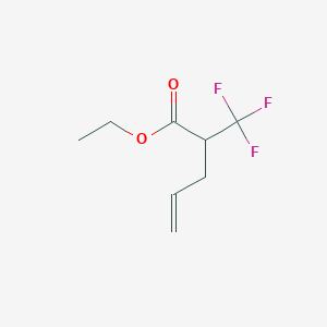 molecular formula C8H11F3O2 B13993050 Ethyl 2-(trifluoromethyl)-4-pentenoate CAS No. 90784-39-7