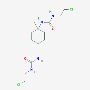 molecular formula C16H30Cl2N4O2 B13993056 1-(2-Chloroethyl)-3-[2-(4-{[(2-chloroethyl)carbamoyl]amino}-4-methylcyclohexyl)propan-2-yl]urea CAS No. 13908-64-0