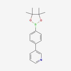 molecular formula C17H20BNO2 B1399306 3-(4-(4,4,5,5-四甲基-1,3,2-二氧杂硼环-2-基)苯基)吡啶 CAS No. 929203-04-3