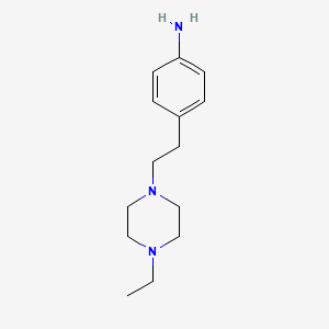 molecular formula C14H23N3 B13993097 4-[2-(4-Ethyl-1-piperazinyl)ethyl]benzenamine CAS No. 937366-63-7