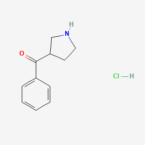 molecular formula C11H14ClNO B1399311 苯基(吡咯烷-3-基)甲酮盐酸盐 CAS No. 25503-87-1
