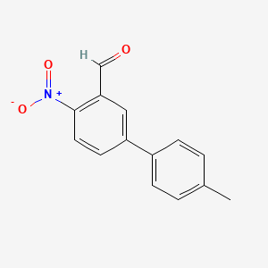 molecular formula C14H11NO3 B1399312 4'-Methyl-4-nitrobiphenyl-3-carbaldehyde CAS No. 1426814-89-2