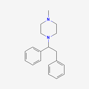 molecular formula C19H24N2 B13993129 1-(1,2-Diphenylethyl)-4-methylpiperazine CAS No. 86360-39-6