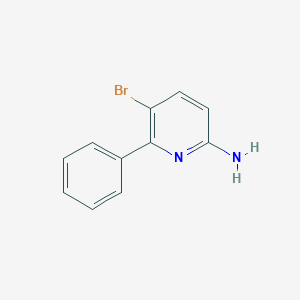 molecular formula C11H9BrN2 B1399314 5-Bromo-6-phenyl-pyridin-2-ylamine CAS No. 1308677-09-9