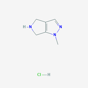 molecular formula C6H10ClN3 B1399316 1-甲基-1,4,5,6-四氢吡咯并[3,4-c]吡唑盐酸盐 CAS No. 1187830-68-7
